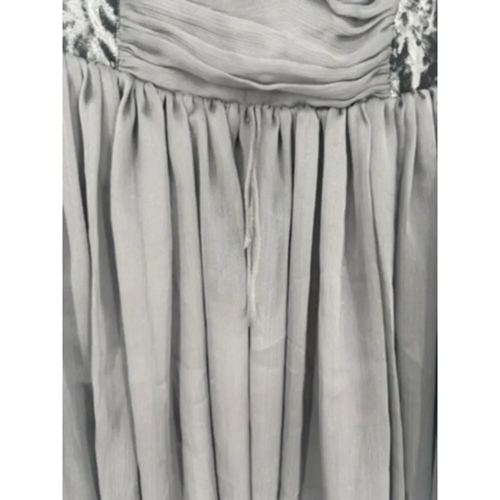 Free People Black Crushed Velvet Fit and Flare Dress Size 10